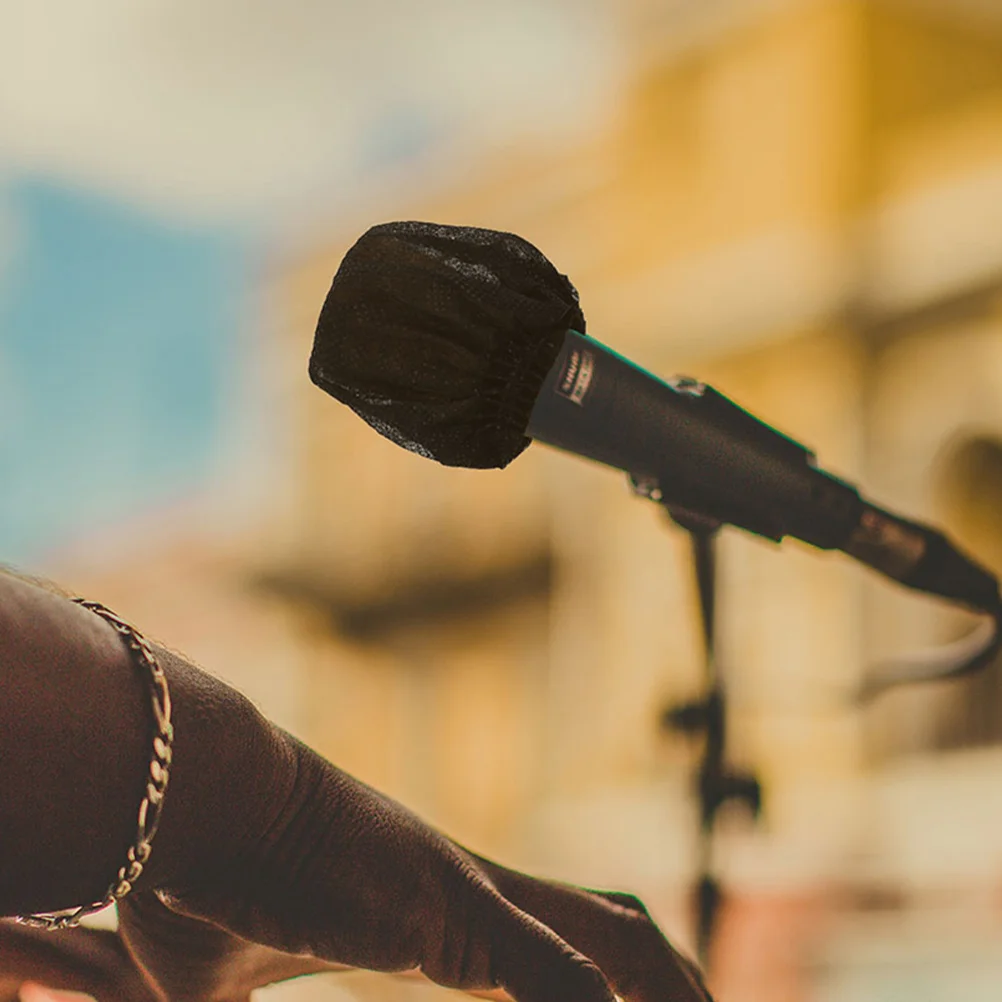 

Microphone Replacement Non-Woven Microphone Protector Disposable Mic Covers Karaoke KTV Recording Studios Mic Accessories