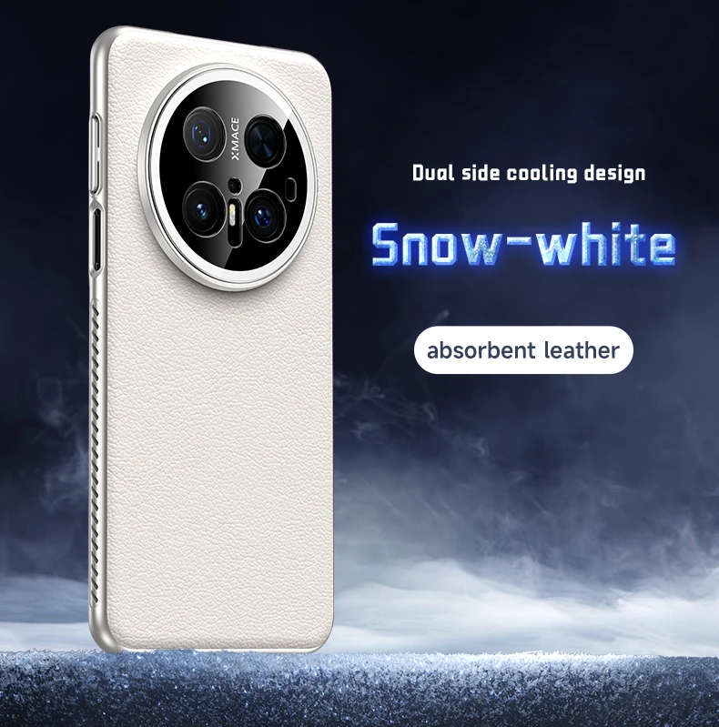 Premium PU Leather Carbon Fiber Shockproof Case with Soft Silicone Lens Protection