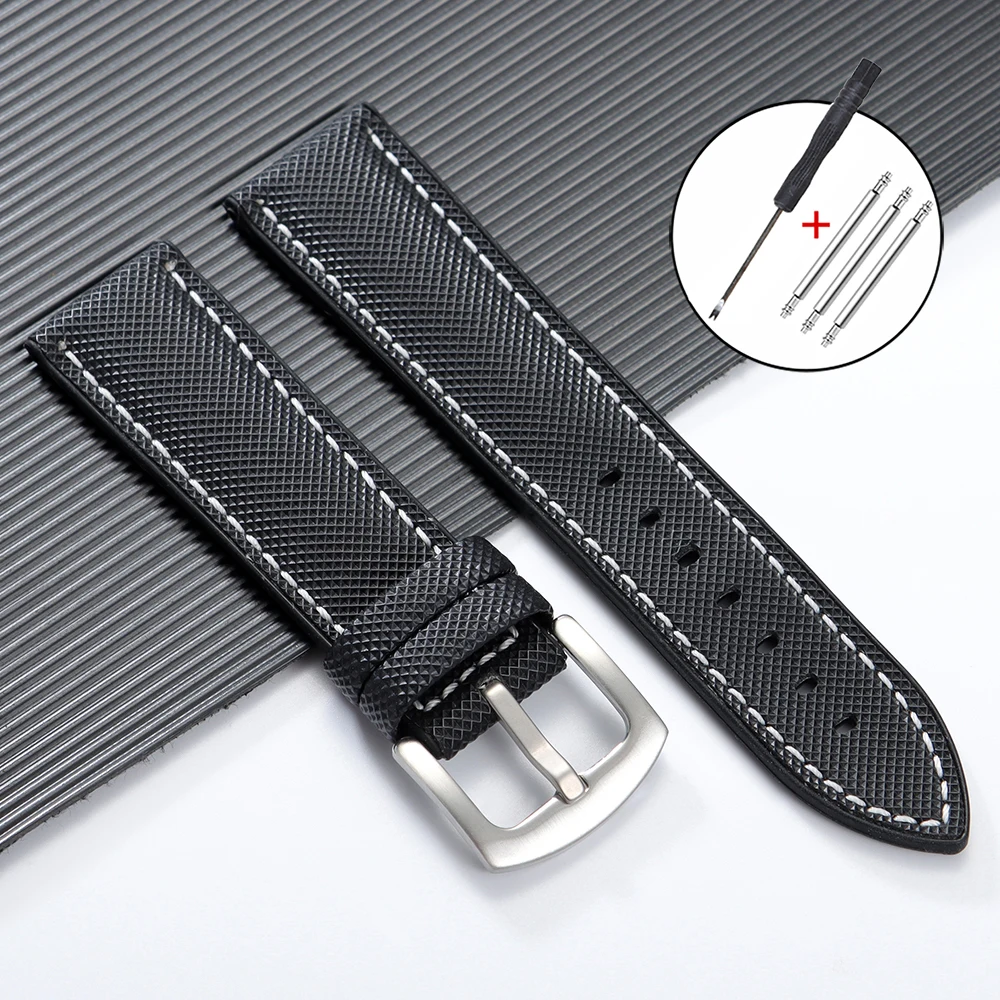 Premium Silicone Waterproof Watch Band with Metal Buckle - Breathable Soft Rubber Strap Replacement