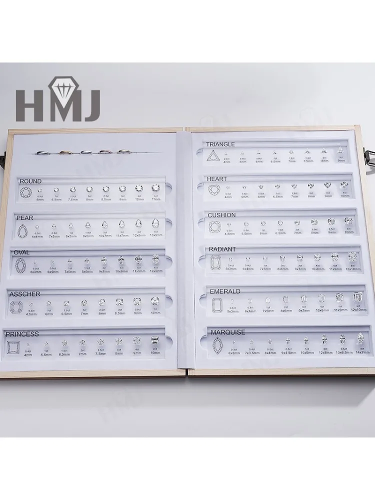 (Neu) Verbesserte Version Tester Tools Edelsteine Diamantwerkzeuge Größenreferenz Farbe Form Master Stone Set für die Schmuckherstellung – Detail 10