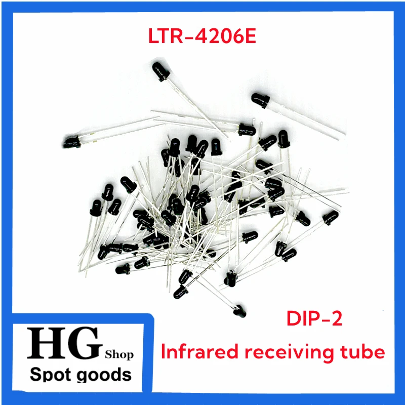 50PCS/Lot LTR4206E LR-4206E LR-4206 4206E DIP-2 infrared receiving tube 3mm 940NM phototransistor best quality image 2
