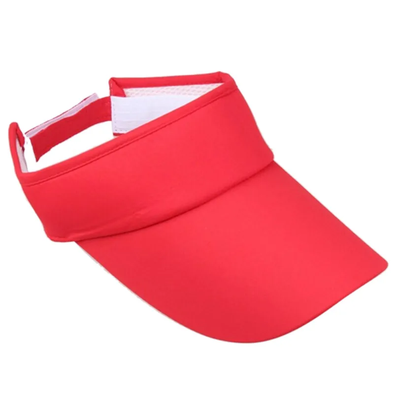 Unisex Women Men Cotton Blend Tennis Hat Sports Wide Solid Sun Visor Cap Summer Golf Cap