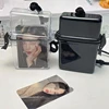 3 Inch Transparent Storage Box Photocard Holder with Rope Waterproof Card Case Outdoor Square Dustproof Box Photo Storage Box 1