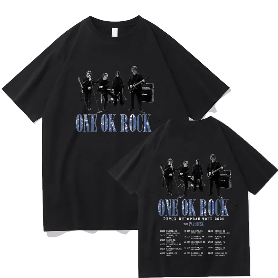 ONE OK ROCK Detox Europban Tour 2025 T Shirts Cotton Summer