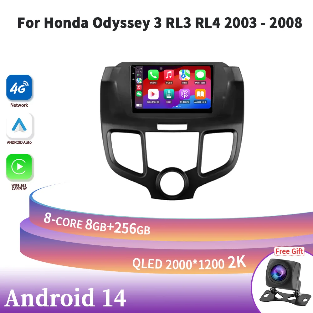 

Android 14 Auto Car Screen For HONDA FIT JAZZ 2007-2013 2 Din Radio Wireless Carplay Stereo Central Multimedia Navigation 4G GPS