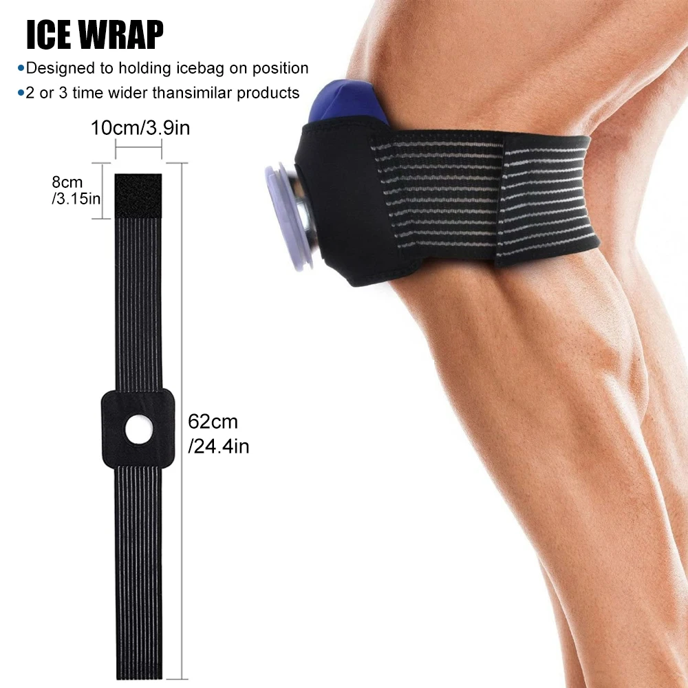 Bolsa de hielo para lesiones deportivas, paquete de terapia de cinturón  fijo, alivio del dolor muscular, bolsa de hielo reutilizable, compresa  caliente y fría, alivio del dolor - AliExpress