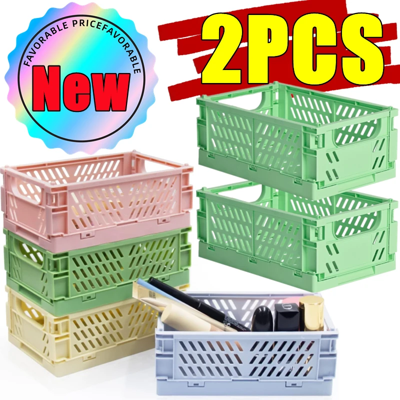 2/1PC Mini Plastic Stackable Foldable Stationary Holder Student Office Desktop Storage Stationery Organizer Tool pen holder stationery organizer