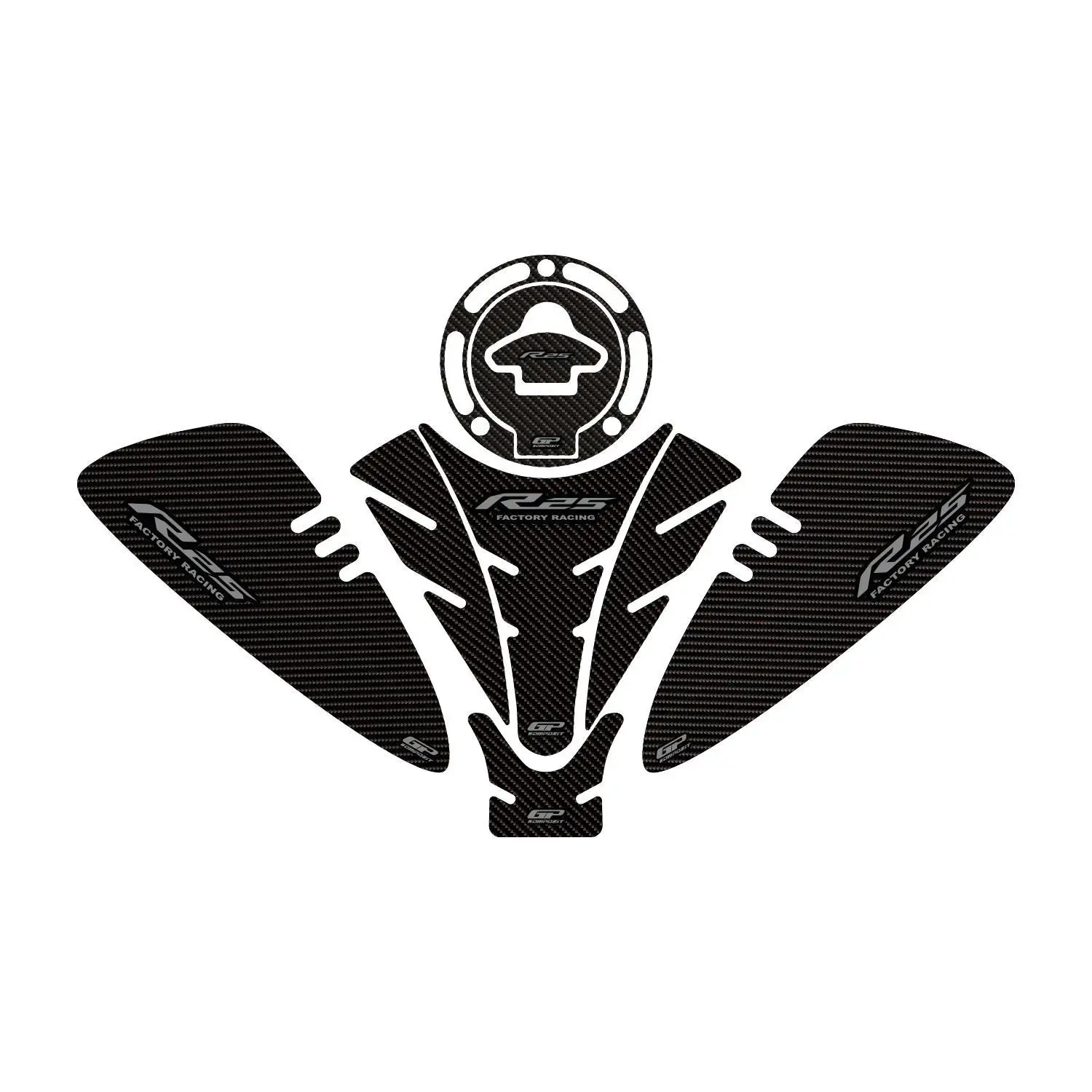 

GP Composite R25 2019-2022 Compatible Tank Pad Set Carbon