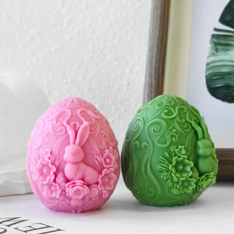Floral Rabbit Candle Mold 5