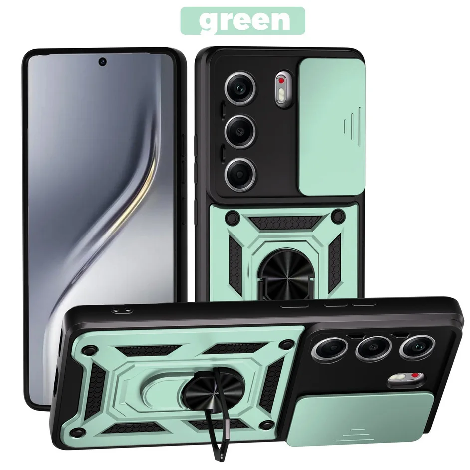 Armor Metal Ring Holder Camera Protective Case with Enhanced Durability