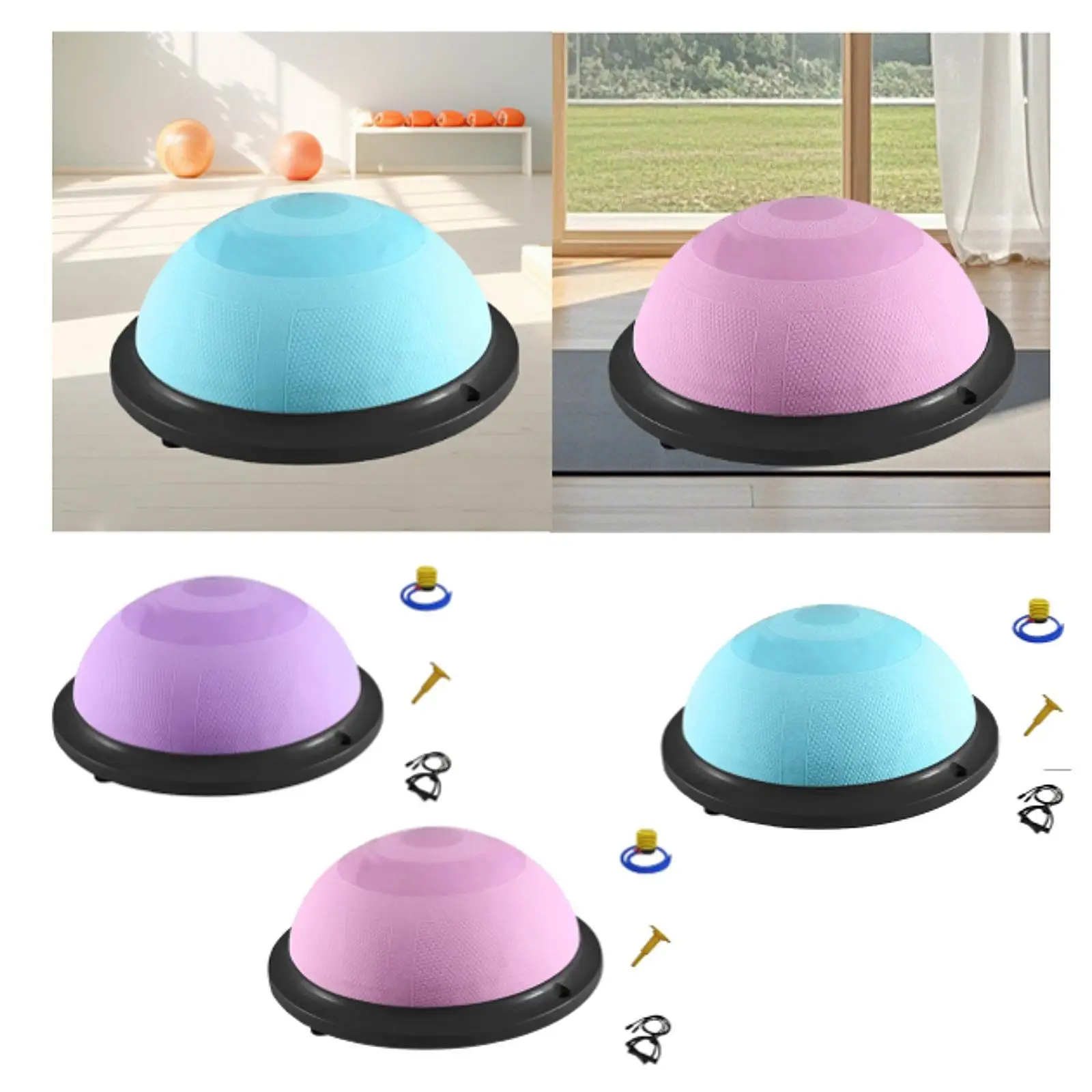 Semicircle Balance Ball Non Slip Balance Training Half Yoga Ball Exercise for Gymnastic Full Body Workouts Gym Sports Home