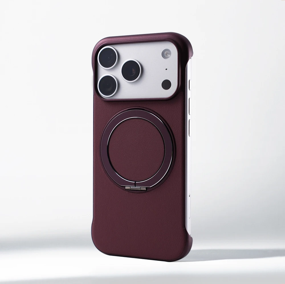 Sleek Magnetic Stand Phone Case with Wireless Charging Cover