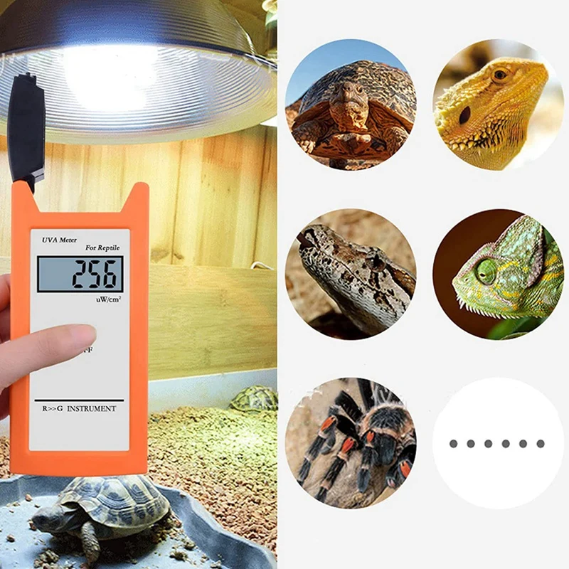 Portable UVA Meter, Silica Gel Material 0‑1999 Μw/Cm² 3.5-Bit LCD UVA Solar Lamp Tester For Reptile 3