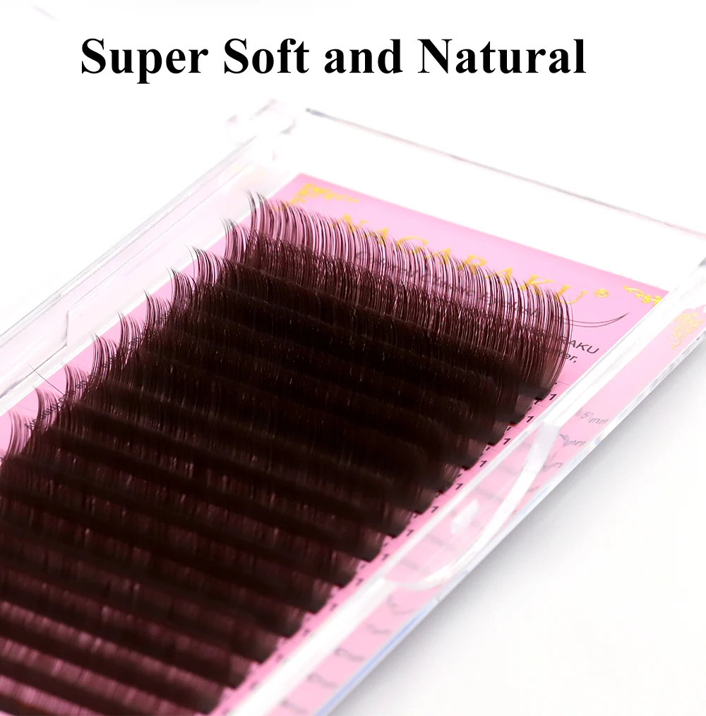 Description Picture 6 of itemNAGARAKU High Quality Light/ Dark Brown Eyelash Mink Lash False Eyelash Faux Individual Eyelashes Cilia Lashes Eyelash Extension