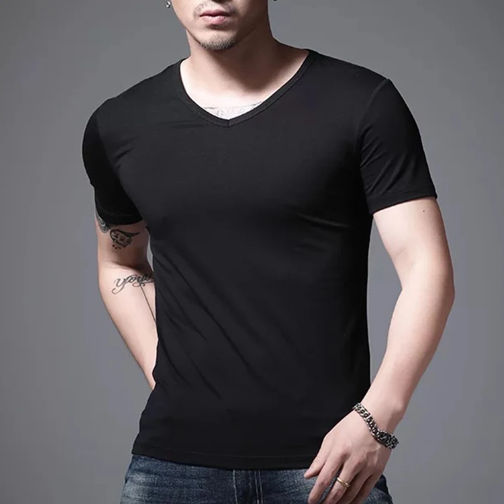 Description Picture 5 of itemVest T-shirt Tank Tops Daily Street Fitness Gym Casual Mens No Elasticity Retro Short Sleeve Simple Slim Fit Male
