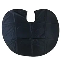Outils de teinture pour cheveux, court carré noir imperméable pour Salon de coiffure, barbier, Cape de coupe de cheveux, enveloppe en tissu, Cape de coiffure pour barbier 5
