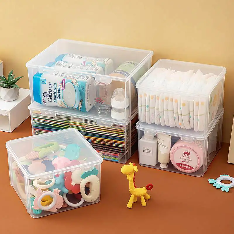 베이비 케어 정리함 수납 박스 기저귀 분류 데스크탑 칸막이 장난감 보관함 가정용 정리함 (조센 라이팅)