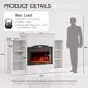 Electric Fireplace with 67" Mantel, Fireplace TV Stand with Storage Shelves, 23'' Multifunctional Fire Places Insert Heater. 2