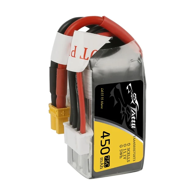 TATTU 3S 11.1V 450mAh 75C 3S1P Lipo Battery XT30 Plug for 90mm to 150mm Multirotor RC FPV Racing Drone 4