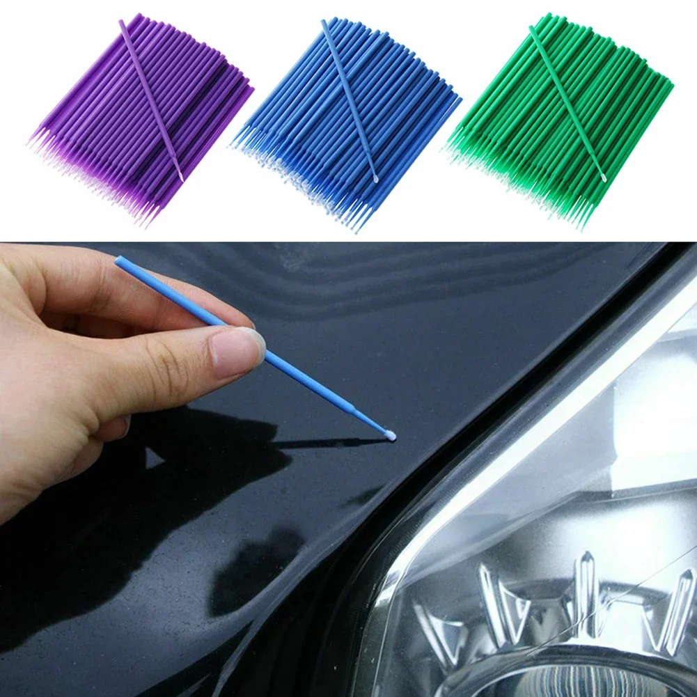 100PCS Car Applicator Paint Brushes Paint Touch-up Disposable Dentistry Pen Car Maintenance For Automotive Care Portable