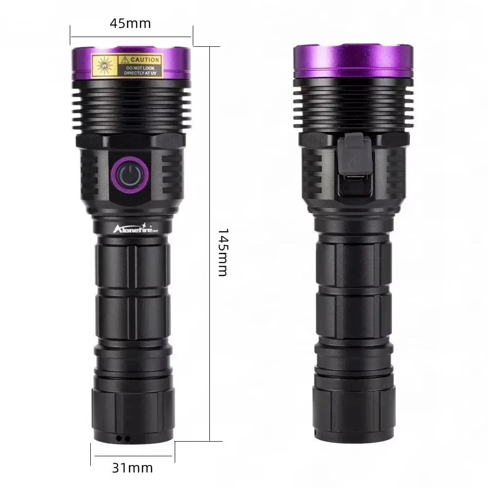 Aluminum UV Flashlight for Pet Stain Detection