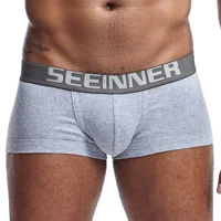 Sous-vêtements pour hommes, boxers respirants en coton, culottes douces taille basse 3