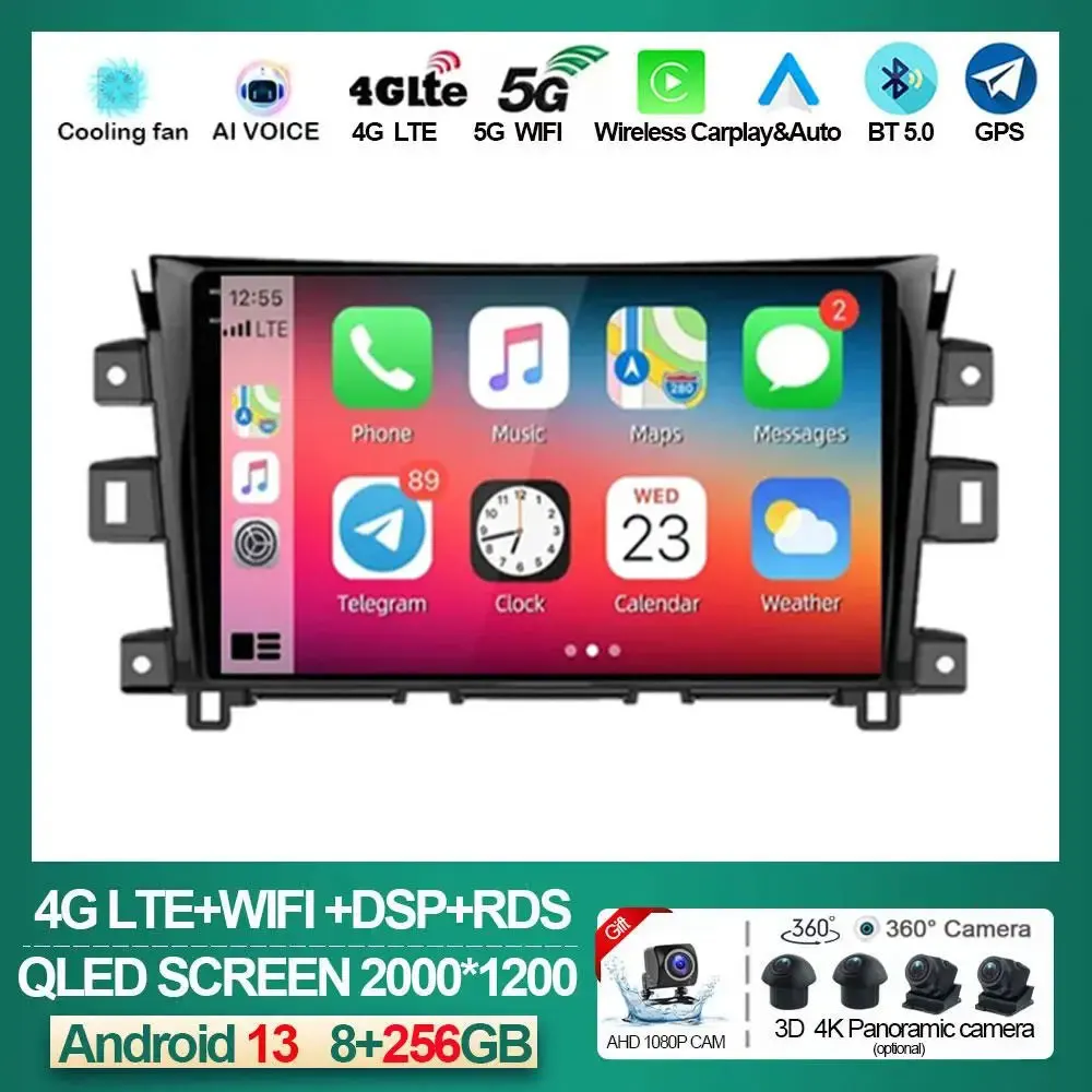 

Android 13 For Nissan NAVARA Frontier NP300 2015 2016 2017 Car Player Video Navigation Radio Multimedia WiFi Bluetooth GPS DVD
