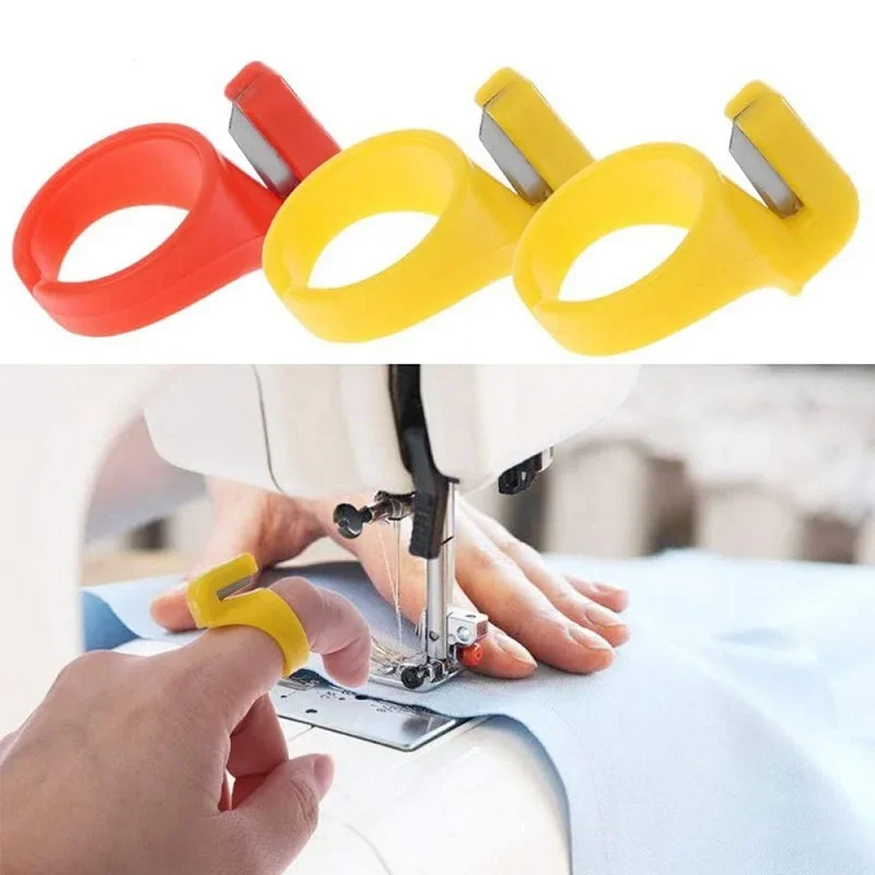 Anillo Cortador De Hilo De Coser - 3 Piezas De Plástico Con Cuchilla Metálica, Ajustable, Ideal Para Costura En Casa O Manualidades