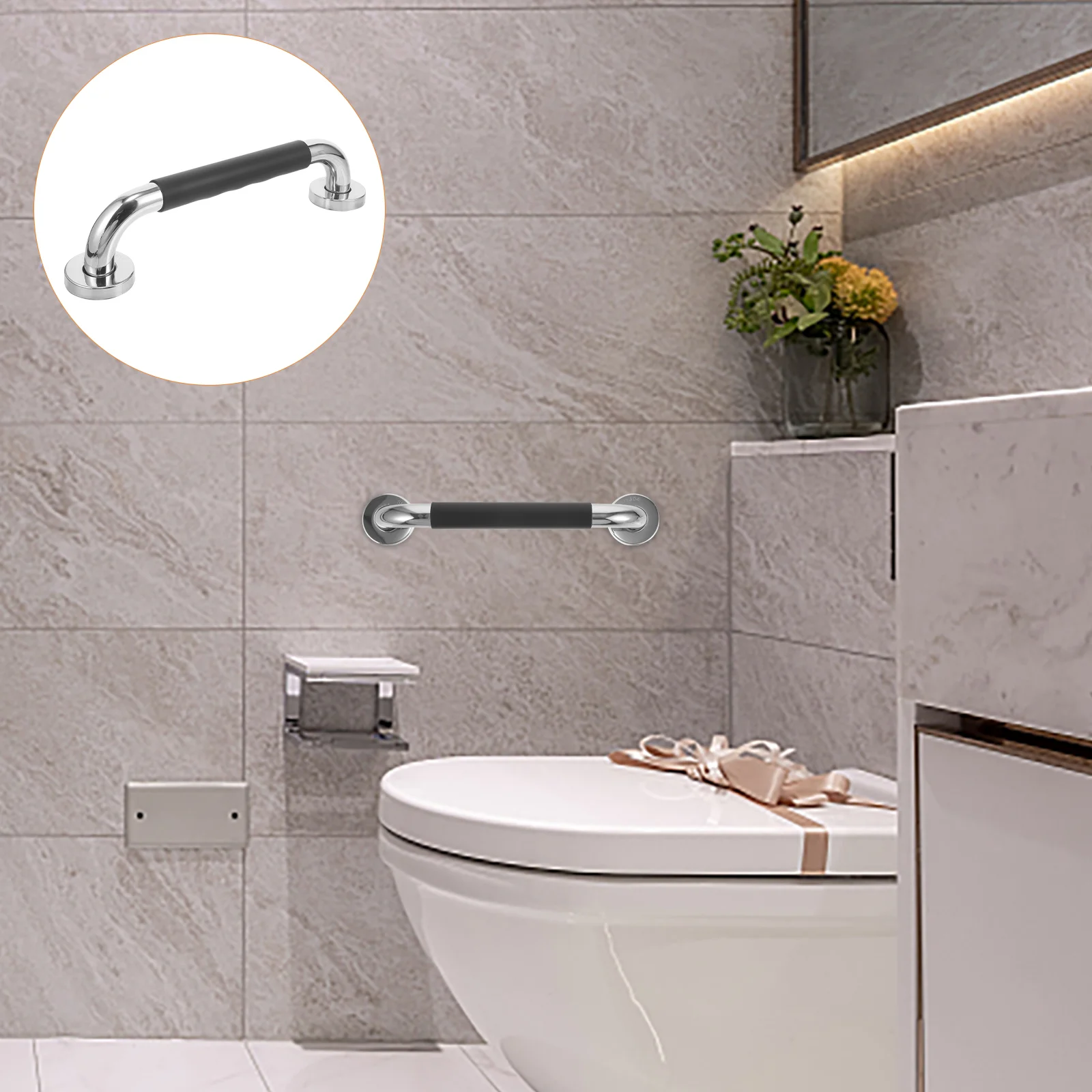 

Bathroom Grab Bar Non-skid Handrail Support Household Grab Bar Handle for Bathtub