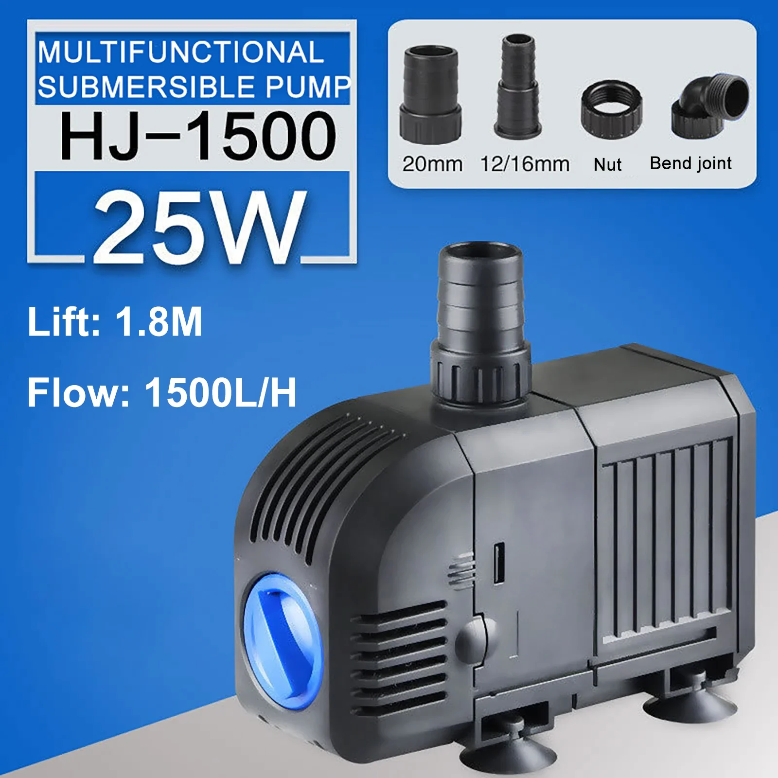 ตัวเลือกสินค้า 500—3000L/H อัจฉริยะบ่อปลา Aquarium ปั๊มน้ํา 220-240V 50Hz ULTRA-Quiet ถังปลาน้ําพุน้ําปั๊มกรอง