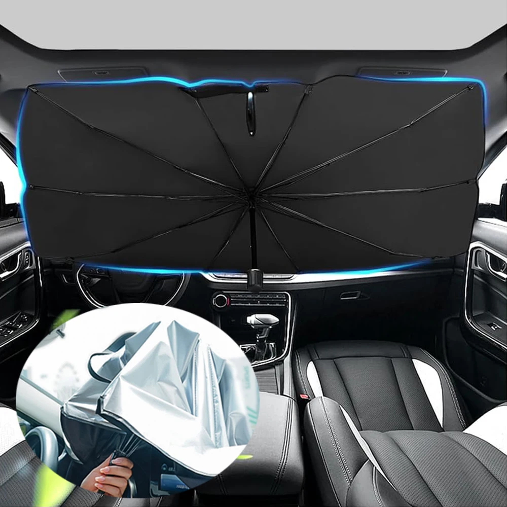 Car Sunshade Parasol with Storage Bag for Front Windshield