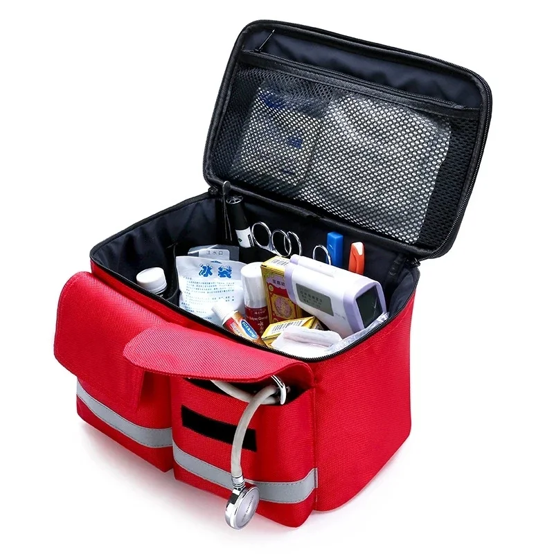 

Waterproof Family Medicine Kit Shoulder Medical Bag Empty Reflective 2023 New Car Outdoor Portable First Aid Kit Emergency Kit