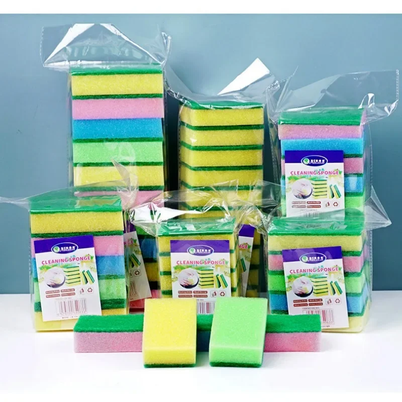 

5/10pcs Dishwashing Sponge Washing Scourer Home Dishwasher Cleaning Universal Sponge Brush Kitchen Cleaning Tools Garden