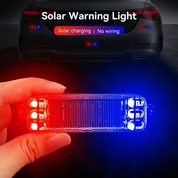 Spia solare per moto Prevenzione delle collisioni posteriori per auto Luce stroboscopica Notte Veicolo elettrico Bicicletta LED Coda lampeggiante