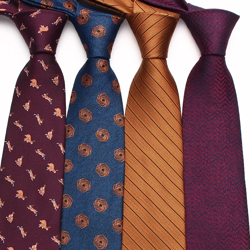 

Brown Vintage Tie For Men Business Fashion Polyester Hand Tied Tie Silk For Men Fit Wedding Workplace