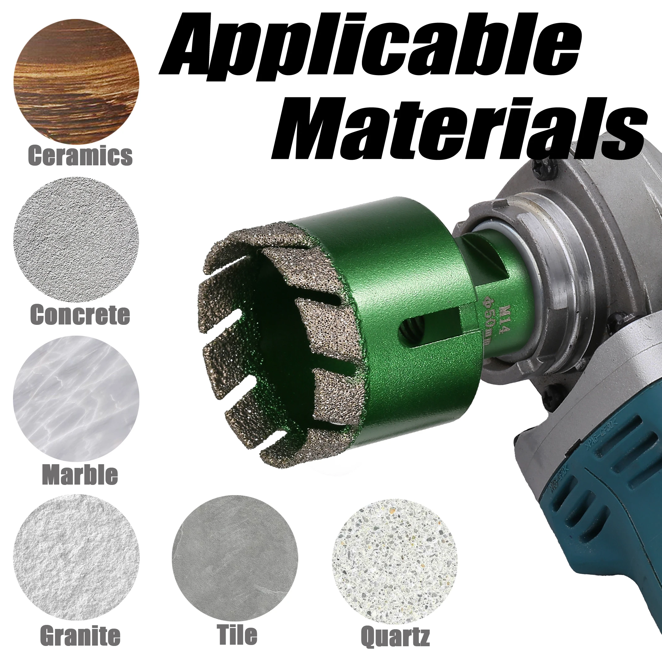 セラミックタイルホールソー 三角形シャンク 真空ろう付け ドライダイヤモンド ドリルコアビット 大理石 花崗岩 穴あけ ドリルビット 1PC 乾式  真空ろう付けダイヤモンドドリルコアビット M14 スレッド セラミックタイルホールソー 花崗岩 大理石 ドリルビット 3 6-130 ... SHDIATOOL ダイヤモンドドリルコアビット 1-1/4インチ (32mm) コアホールソーカッター 三角シャンクドリルビット