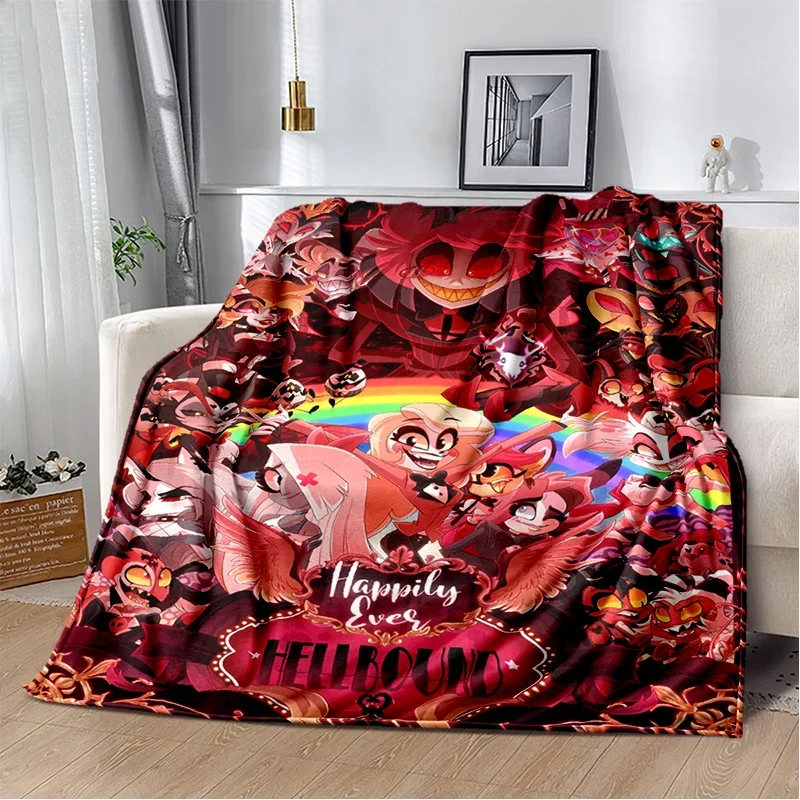 

Helluva Boss Blitzo Adult Animation Soft Plush Blanket,Flannel Blanket Throw Blanket for Living Room Bedroom Bed Sofa Picnic Kid