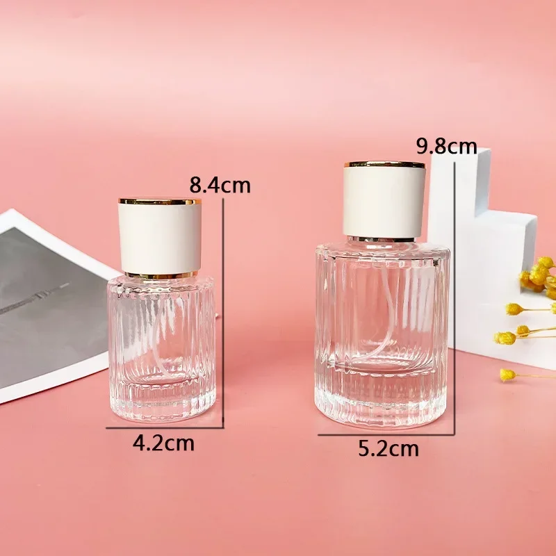 30ml 50ml Transparent Perfume Bottles Luxury Thicken Glass Empty