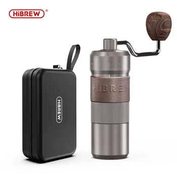 HiBREW Manual Coffee Grinder Aluminum Conical Burr Capacity 22g Hand Coffee Grinder with 11 Levels Adjustable Setting Pour Over 1