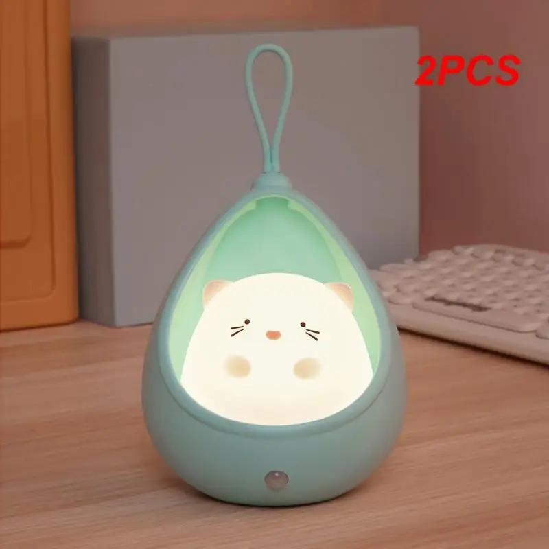 

2 шт., новинка, светодиодная лампа, Индукционная лампа для тела человека, Usb-зарядка, украшение для дома, креативная прикроватная подвеска, силиконовая настенная лампа