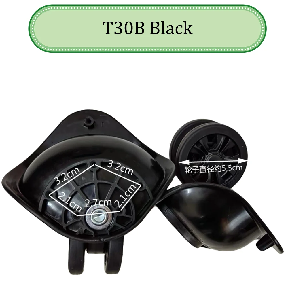 For SJTOBOL T28 Black Universal Wheel Trolley Case Wheel Replacement Luggage Maintenance Pulley Sliding Casters wear-resistant