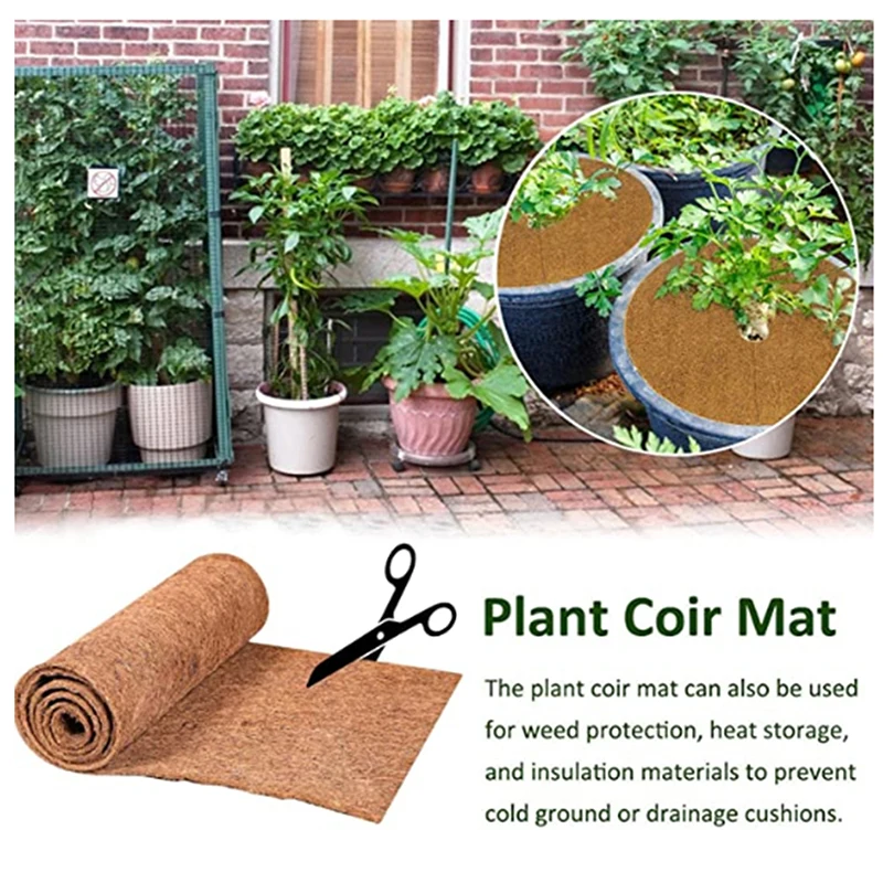 Description Picture 2 of itemCoconut Coir Liner Sheet Coco Plant Fiber Roll Natural Reptile Carpet Mat Reptile Bedding Supplies Insulation Flowerpot Basket