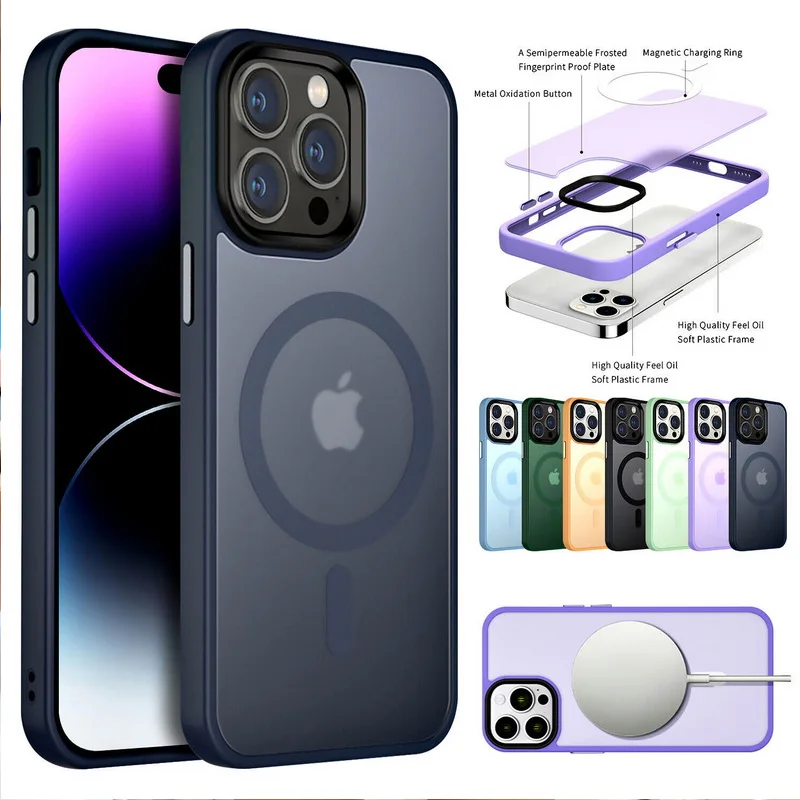 

Противоударный Магнитный гибридный жесткий чехол для iPhone 14 Pro Max 13 12