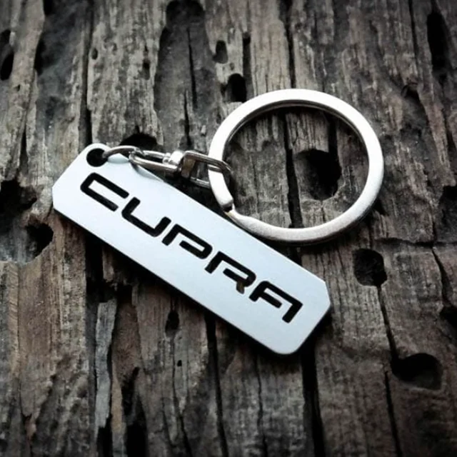 Leather Keychain Keyring For Cupra E-Racer Car Holder Black New w