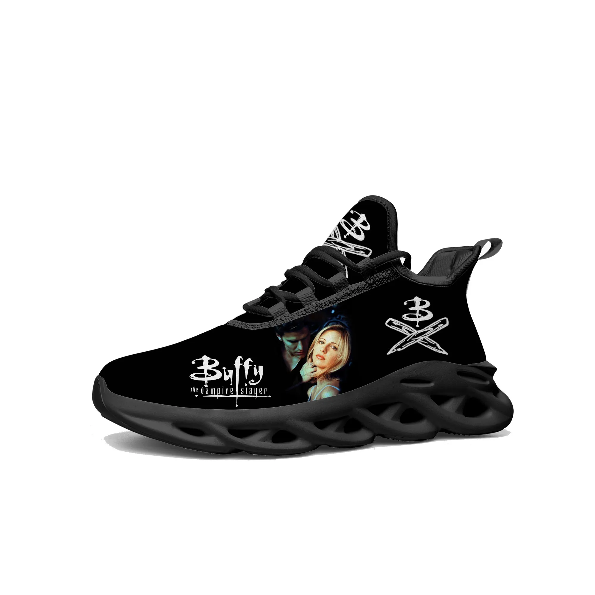 

Buffy the Vampire Slayer Flats Sneakers Mens Womens Sports Shoes Sarah Michelle Gellar Sneaker Lace Up Mesh Footwear custom Shoe