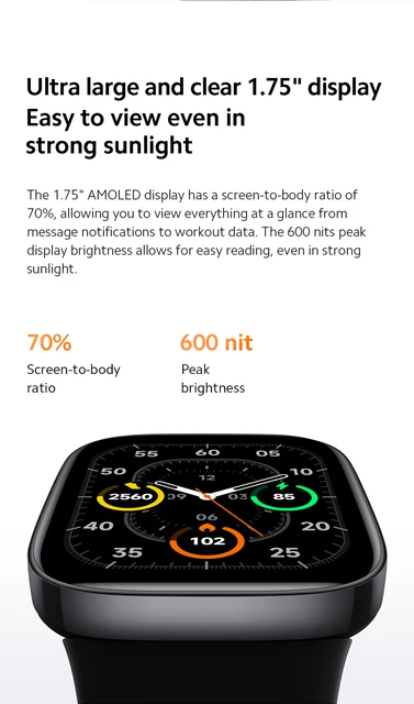 Xiaomi Redmi Watch 3 Reloj Inteligente, 1.75 AMOLED 390×450 pixel, 5ATM,  Oxigeno en Sangre Ritmo Cardiaco, Bluetooth Llamada Telefónica, Hombre / Mujer  Reloj Inteligente, Versión Global - AliExpress