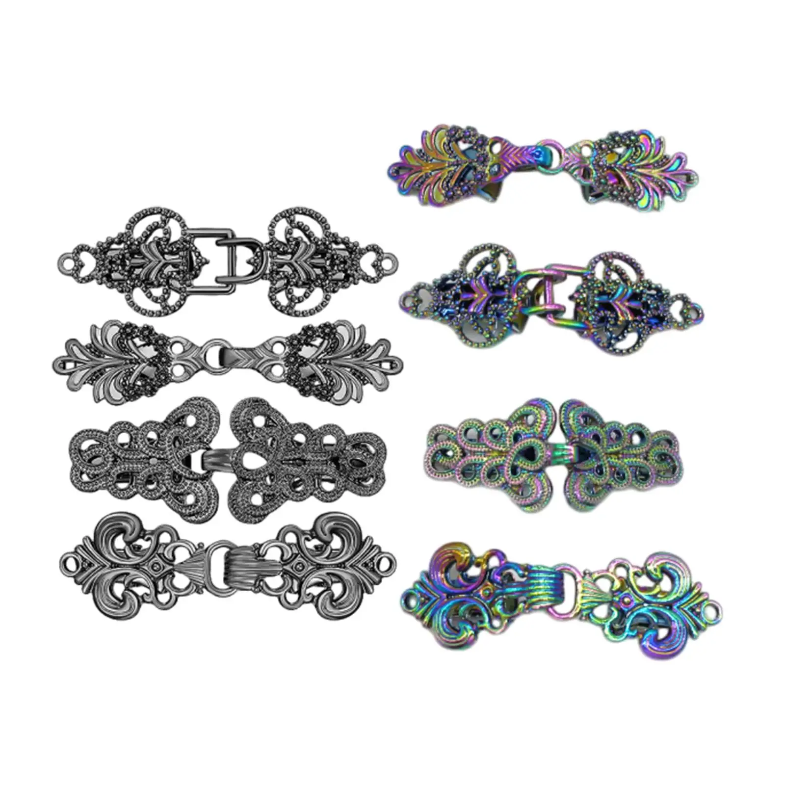 4x Sweater Shawl Clips Decorative Alloy Easy to Use Portable Medieval Clips Fasteners for Scarf Shirt Cardigan Shawl Costume