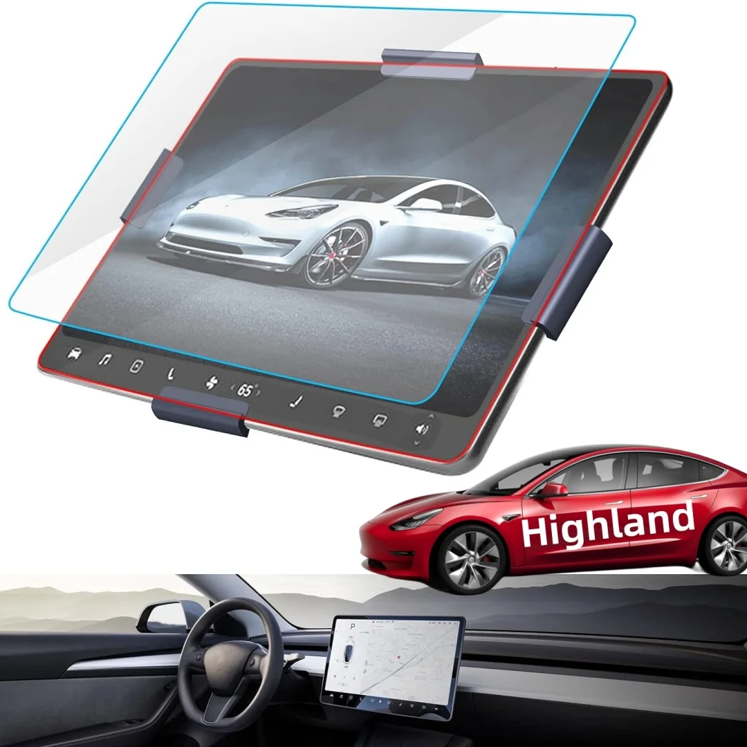 

For Tesla Model 3 Highland Screen HD Tempered Film and Rear Screen Tempered Film,Car Interior Decoration Anti-Scratch