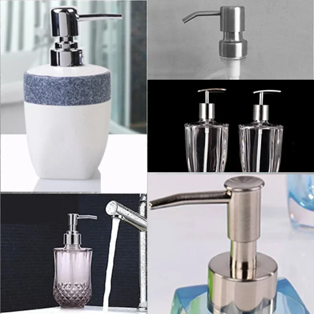 Liquid Lotion Dispenser Pump Head Soap Dispenser Press Head Stainless Steel For Shampoo Soap Cosmetics Lotion 25MM 3