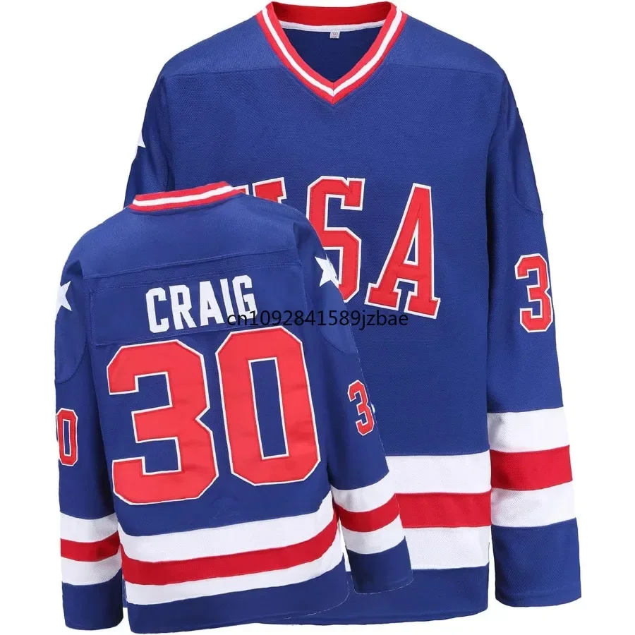 Jim Craig Jersey 1980 USA Ice Hockey 21 Mike Eruzione Jersey 17 Jack O'Callahan Movie Sport Sweater Us Mens Size S-XXXL